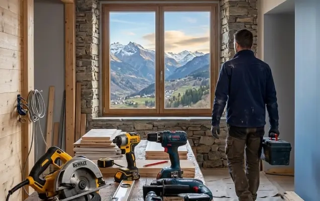 Chantier d’électricien à Albertville dans un logement en rénovation en Savoie